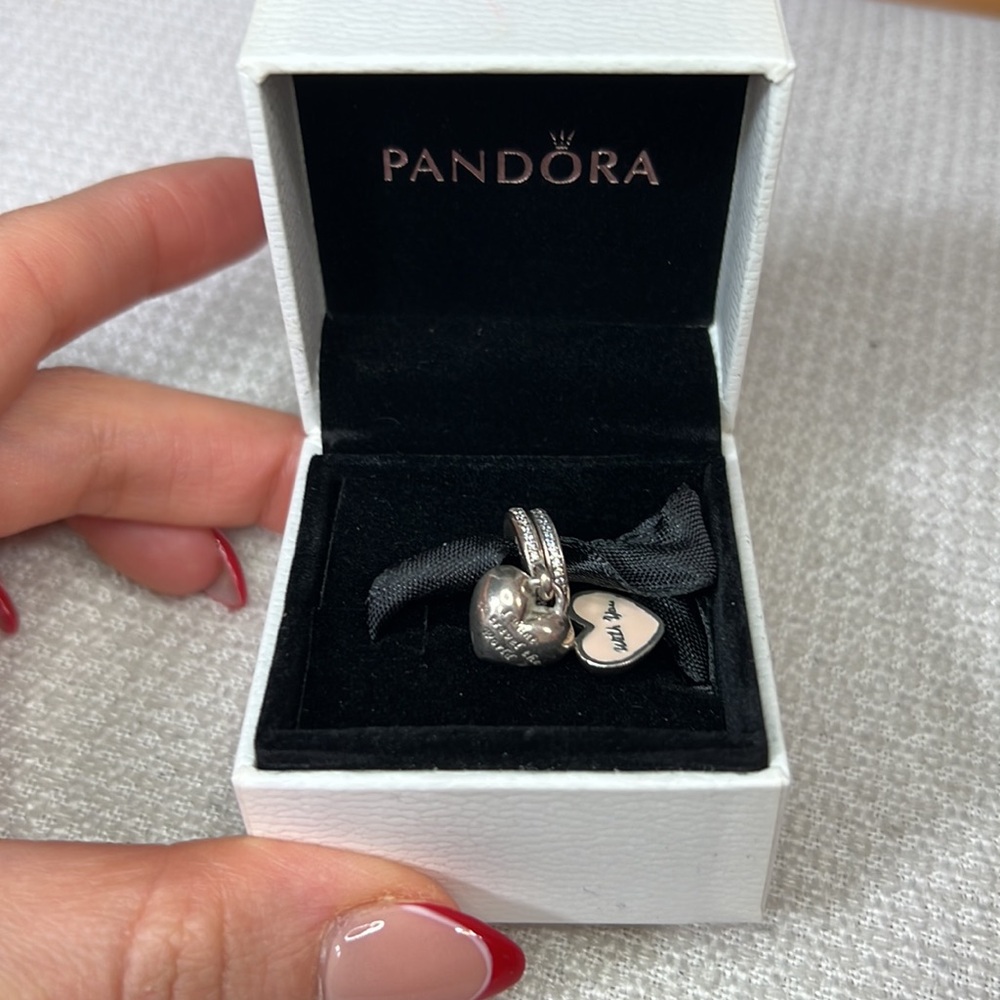 2 Heart Pandora Charm